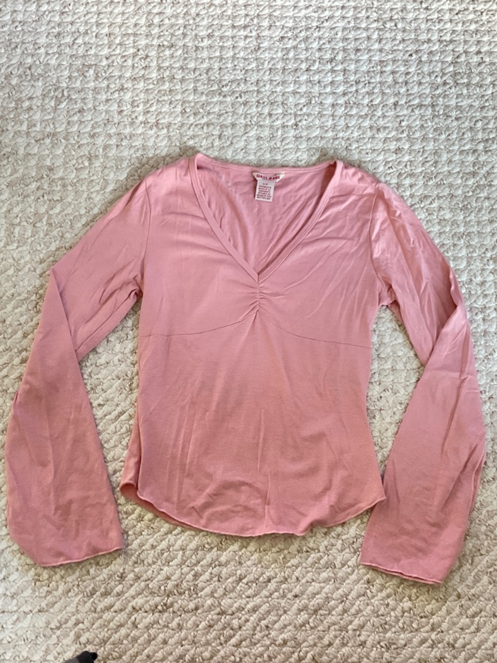 🦋 GUESS JEANS Pink long sleeve top  -SMALL